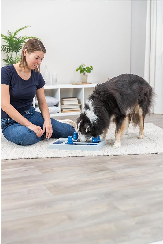TRIXIE Chess Dog Activity Interactive Toy, Level 3 Food Puzzle Game, Brain Teasing Treat Dispenser, IQ and Mental Development Toy for Smart Dogs, Enrichment Toy for Boredom Busting