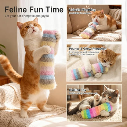 Cat Toys Pillows 6Pcs Catnip Kicker Toys for Cats Promotes Kitty Exercise