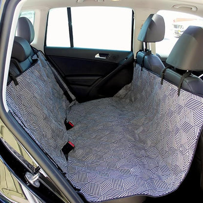 Molly Mutt 3-in-1 Back Seat Cover for Dogs, 100% Cotton Canvas Back Seat Hammock with Headrest Straps, Belt Slots, & Anchors, Non-Skid Cargo Area Cover, Machine Washable, No Harmful Chemicals, 56"x56"