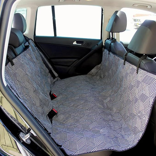 Molly Mutt 3-in-1 Back Seat Cover for Dogs, 100% Cotton Canvas Back Seat Hammock with Headrest Straps, Belt Slots, & Anchors, Non-Skid Cargo Area Cover, Machine Washable, No Harmful Chemicals, 56"x56"