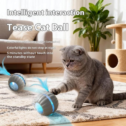 Interactive Cat Toys for Indoor Cats,Automatic Moving Kitten Toys,Cat Toys for Bored Indoor Adult Cats,Smart Rechargeable Cat Enrichment Toys for Cats to Keep Them Busy, Cat Balls Pet Toys