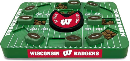Pets First NCAA Wisconsin Large Puzzle Toy - Interactive Dog Treat & Slow Feeding Toy