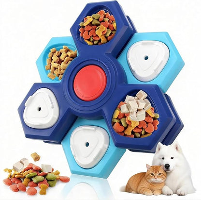 Dog Slow Feeder - Interactive Dog Food Puzzle Toy, Treat Maze Game for Dogs & Cats, Mental Stimulation & Boredom Relief, Adjustable Difficulty Pet Enrichment Toy (Three Layers)