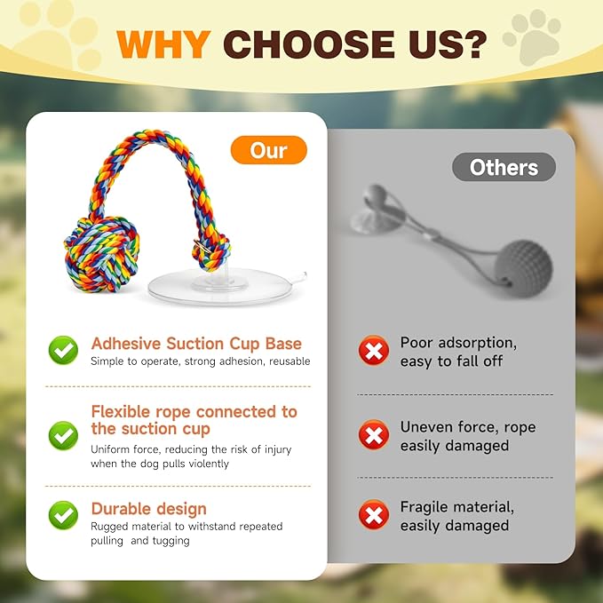 Interactive Dog Toys Tug of War, Dog Enrichment Toys, Durable Rope & Chew Ball, Dog Toys to Keep Them Busy, Indoor Toys for Small Dogs，Rainbow
