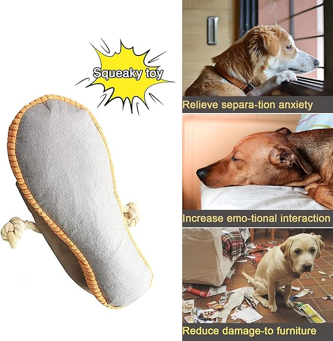Dog Chew Toys,Creative Shoes Shape Squeaky Toy, Durable and Safe Dog Playing Toy Funny Shoes Sound Toy for Small and Medium Pets