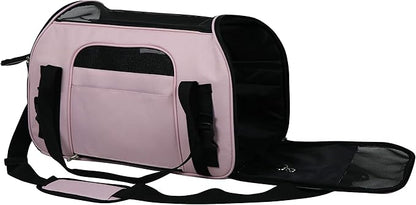 EliteField Soft Sided Pet Carrier (3 Year Warranty, Airline Approved), Multiple Sizes and Colors Available (Large: 19" L x 10" W x 13" H, Pink)