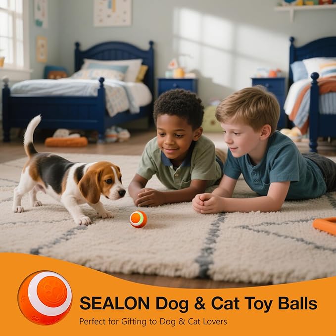 SEALON Electric Interactive Cat Toy Ball,Indoor Cat Play Ball, Suitable for Cats Over 6 Months for Exercise, Weight Loss, and Fun