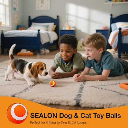 SEALON Electric Interactive Cat Toy Ball,Indoor Cat Play Ball, Suitable for Cats Over 6 Months for Exercise, Weight Loss, and Fun