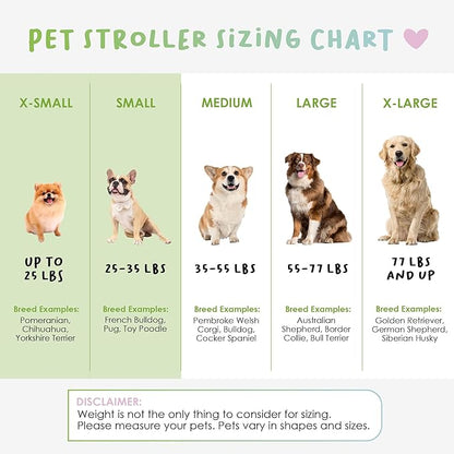 Petique Durable Pet Stroller, Easy Fold, Quality mesh Windows, Large Storage Basket, Secure Cup Holder Tray, for Small to Medium Dog, Cat, Bunny, Supports Pets up to 55LBS - RAZZBERRY