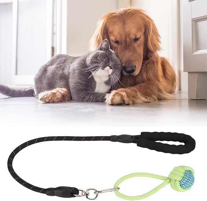 Interactive Dog Toys Tug of War Dog Toy, Dog Rope Toys Tree Hanging Toy Puzzle Ball for Chewing for Dogs Puppy Pets (Black)