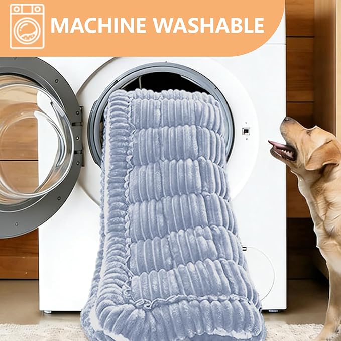 2-in-1 Dog Car Seat Cover & Dog Car Pet Bed Mat for Back Seat, Waterproof Pet Hammock with Soft Plush Cushion, Nonslip Backseat Protector for Dogs, Fits Cars SUVs Trucks