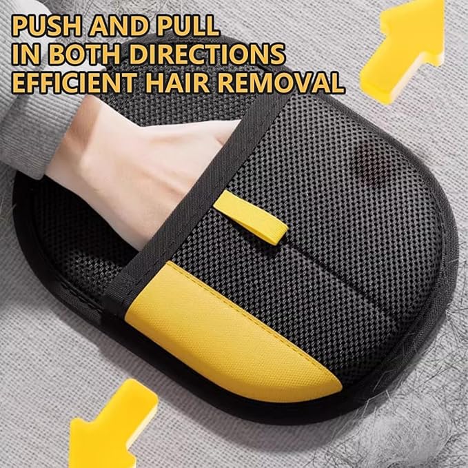 Pet Hair Removal Gloves Brush, Reusable Cat Dog Electrostatic Hair Remover Grooming Glove Tool