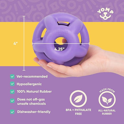 Yomp HeliRing MAX Dog Toy – Durable Hollow Ball with Zany Bounce, Tug & Fetch, Dishwasher Safe for Easy Cleaning