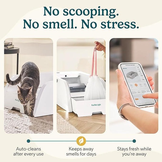 Automatic Self Cleaning Litter Box for Cats with APP Control Smart SelfCleaning Cat LitterBox, Automatic Cleaning, Odor Control, Quiet & Easy Maintenance