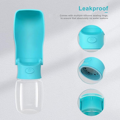Portable Dog Small Animals Water Bottle for Walking 19 OZ or 12 OZ Pet Water Bottles for Puppy Medium Large Dogs Little Animals Water Dispenser Dog Small Animals Water Bowl