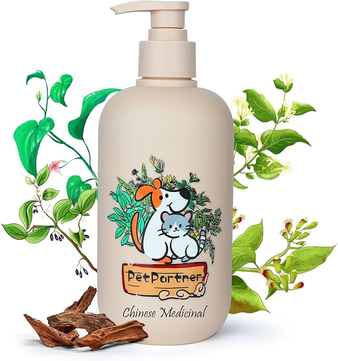 Cat and Dog Shampoo Conditioner, Hypoallergenic Medicated Puppy Shampoo，Veterinary Formula Dog Shampoo for Allergies and itching，Itchy Skin Relief for Smelly Dogs, Natural Sensitive Skin Care