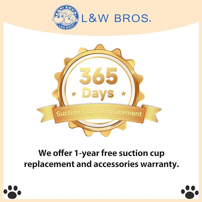 L&W BROS. 2PC Cat Window Perch Cushion Bed Cat Hammock with 4 Updated Suction Cups Easy to Assemble Window Bed for Heavy Large Cats (L 2Pc)
