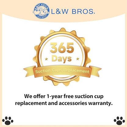 L&W BROS. 2PC Cat Window Perch Cushion Bed Cat Hammock with 4 Updated Suction Cups Easy to Assemble Window Bed for Heavy Large Cats (L 2Pc)