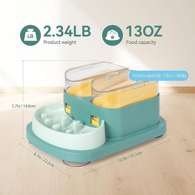 Dog Puzzle Toy, Double Food Bucket Dog Slow Feed Puzzle Toy, Adjustable Feeding Speed Puzzle Feeder for IQ Training and Mental Enrichment