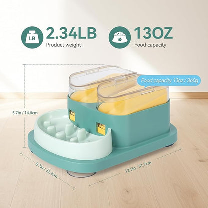 Dog Puzzle Toy, Double Food Bucket Dog Slow Feed Puzzle Toy, Adjustable Feeding Speed Puzzle Feeder for IQ Training and Mental Enrichment