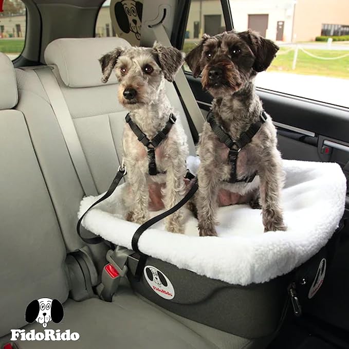 FidoRido Dog Car Seat Cover Machine Washable Replacement Sherpa Cover, Comfortable & Durable, for Cars & SUVs, Seat Protector for Dogs, Vacation and Travel Essential, Beige Sherpa
