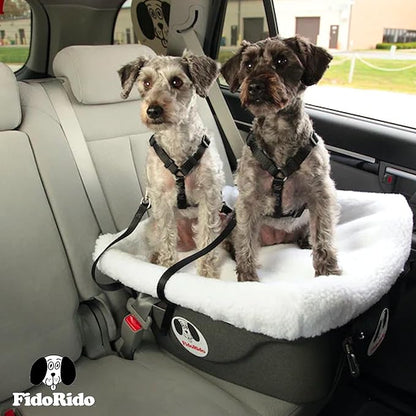 FidoRido Dog Car Seat Cover Machine Washable Replacement Sherpa Cover, Comfortable & Durable, for Cars & SUVs, Seat Protector for Dogs, Vacation and Travel Essential, Beige Sherpa