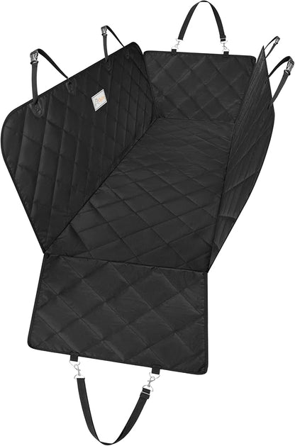 OllyDog Journey Car Seat Cover, Waterproof Backseat Protection for Dog Travel, Sturdy Waterproof Dog Hammock for Car, Pet Essentials (Raven)