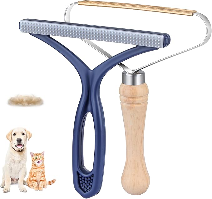 Pet Hair Removal Tool 2 Pack Dog Cat Pet Hair Remover for Furniture Portable Pet Hair Fur Removal Tools Carpet Rakes Scraper for Furniture Car Mat Pet Tower Rugs