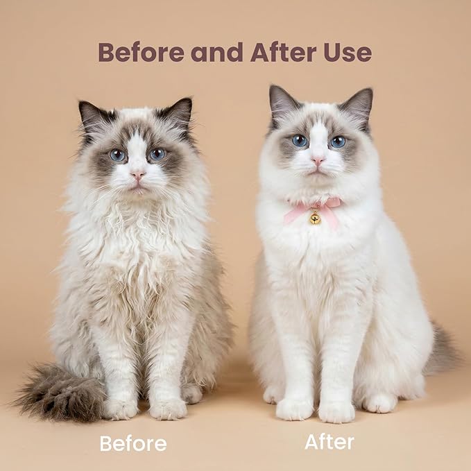 Cat Brush Self Cleaning Pink, Ergonomic Handle Slicker Brush with Release Button, Pet Hair Remover for Cats and Dogs Loose Undercoat