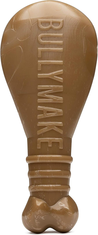 BULLYMAKE Brown Tough Chew Turkey Leg Toy for Dogs, Durable Nylon Dog Toys for Aggressive Chewers, Dental Stimulating, Tough Chew, Boredom Busting, Pet Supplies, Made in USA