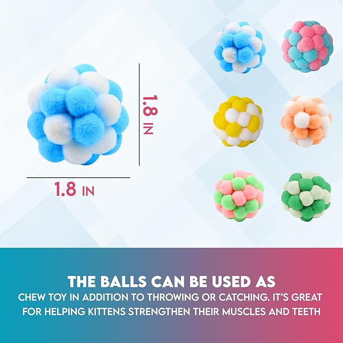 9 Pack Catnip Toys for Cats – Interactive Cat Toys for Indoor Cats & Kittens, Variety Bundle with Plush Animals & Catnip Balls, Fun Kitten Enrichment Toys Set