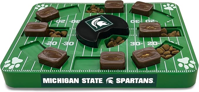 Pets First NCAA Michigan State Spartans Puzzle Toy, Puzzle Treat Dog Toy, Interactive Dog Treat Toy, Dog Puzzle Fedding Slow Toy