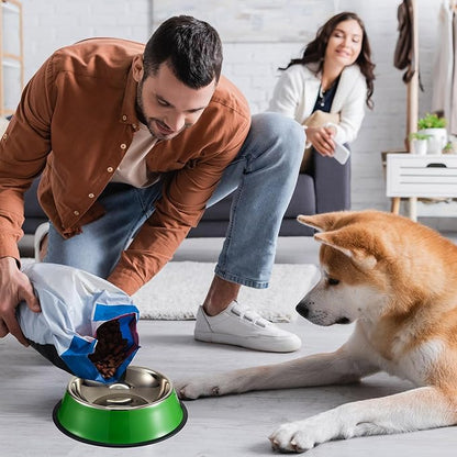 Roshtia 6 Pcs 18 oz Stainless Steel Dog Bowl, Dog Food Water Bowl with Anti Skid Silicone Base Stackable Dishwasher Safe Pet Puppy Dishes for Medium Large Dogs Cat Multipet Families