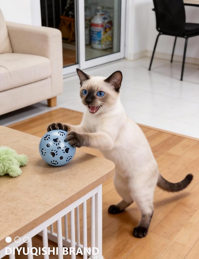 15 Pack Cat Toys Balls Indoor Kitten Play Set with Bell Balls Plush Balls and Wind Up Chicken for Interactive Exercise and Entertainment (1.5'' - 3.7'')
