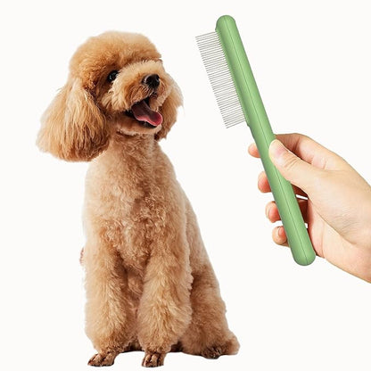 Small Dog Grooming Brush,Puppy Hair Brush for Shedding Tangles Pet Hair Removal Comb Stainless Steel Teeth Flea Comb - Perfect for Shih Tzus,Yorkies,Maltipoos,Maltese,Small Breeds (Loose teeth)
