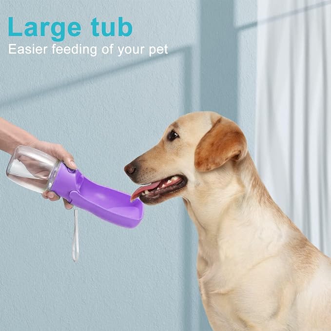 Portable Dog Small Animals Water Bottle for Walking 19 OZ or 12 OZ Pet Water Bottles for Puppy Medium Large Dogs Little Animals Water Dispenser Dog Small Animals Water Bowl