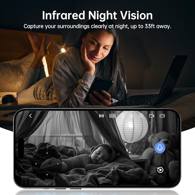 Indoor Camera Robot, 2k 5g/2.4ghz WiFi Pet Robot Cam with Phone App EseeCloud, 360 PTZ Nanny Cam Dog Cam with Audio/Video, Spy Camera 2-Way Audio Motion Tracking 7/24 Night Vision