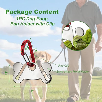 1PC Dog Poop Bag Holder, Waste Bag Holder, Dog Poop Bag Carrier, Hand Free Holder
