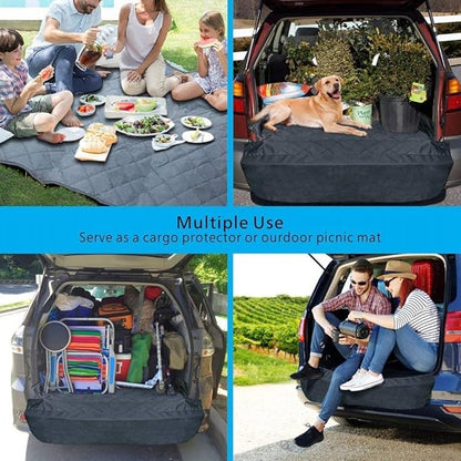 J&C Pet Cargo Liner,Cargo Cover for Dogs,Trunk Liner,Seat Protector for Cars,Heavy Duty Dog Car Seat Cover for SUV Trucks,Non Slip Waterproof Universal (Grey)