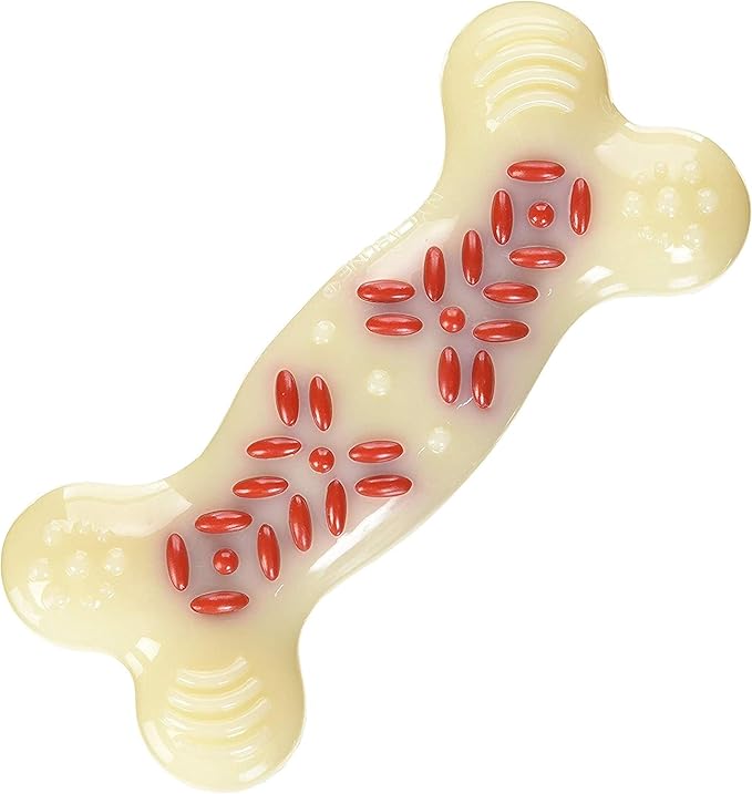 Nylabone Power Chew Action Ridges Chew Toyfor Dogs, Dog Toys for Aggressive Chewers, Bacon Flavor, X-Large - 50+ lbs. (1 Count)
