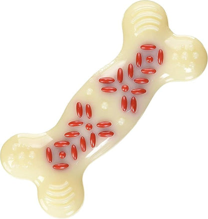 Nylabone Power Chew Action Ridges Chew Toyfor Dogs, Dog Toys for Aggressive Chewers, Bacon Flavor, X-Large - 50+ lbs. (1 Count)