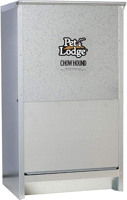 Pet Lodge Little Giant CH50 Indoor and Outdoor Dry Food Automatic Heavy Gauge Steel Dog Feeder Chow Hound with 50 Pound Capacity (4 Pack)