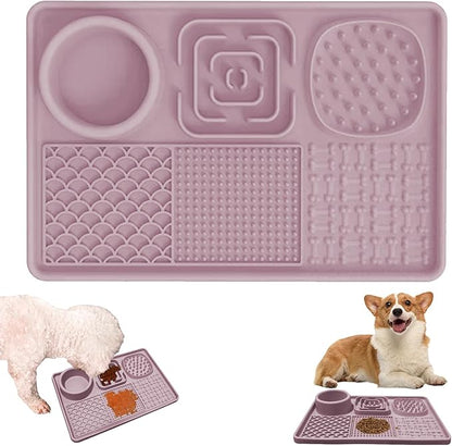 Dog Lick Mat for Anxiety Relief, Slow Feeder Alternative, Pet Enrichment Treat Mat, Boredom Buster, Durable Food-Grade Silicone, Dishwasher & Freezer Safe
