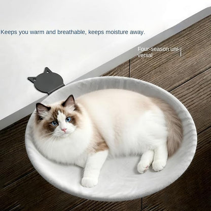 Elevated Hammock Bed, Clip On Cat Desk Cushion, 24x16 Inches Pet Cushion with Removable Cover Feature, Soft Fabric Hanging, Cat Bed with Space Saving Design, Interactive Indoor Rest for Cats