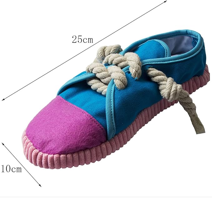 Dog Chew Toys,Creative Shoes Shape Squeaky Toy, Durable and Safe Dog Playing Toy Funny Shoes Sound Toy for Small and Medium Pets