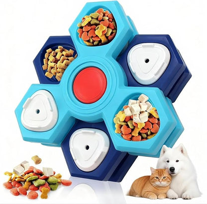 Dog Slow Feeder - Interactive Dog Food Puzzle Toy, Treat Maze Game for Dogs & Cats, Mental Stimulation & Boredom Relief, Adjustable Difficulty Pet Enrichment Toy (Four Layers)