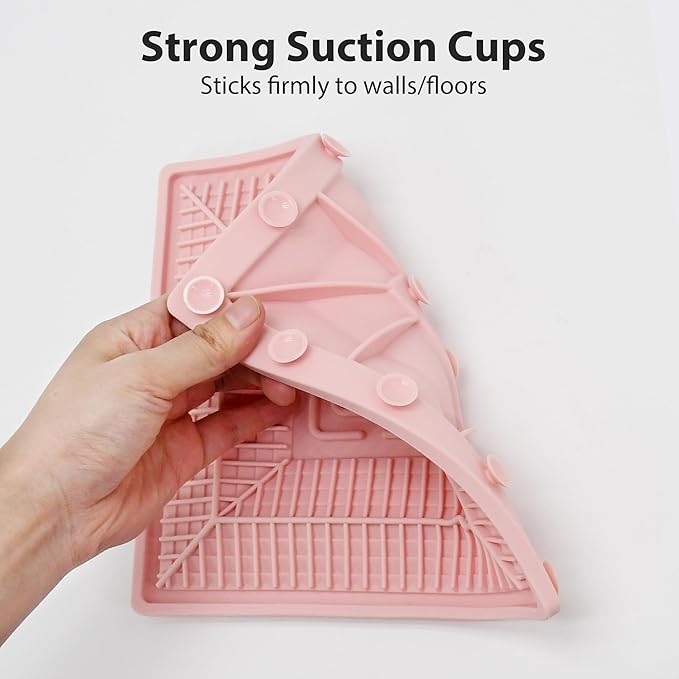 Lick Mat for Dogs and Cats, Slow Feeder Mats with Suction Cups - Bathing, Grooming and Training, Anxiety Relief Feeding Pad,Dishwasher-Safe Pink