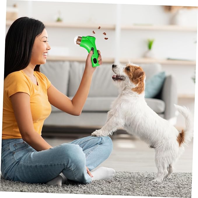 Happyyami Dog Snack Catapult Launcher Pet Interactive Training Toys Automatic Ball Feeder Treats Comfort Grip