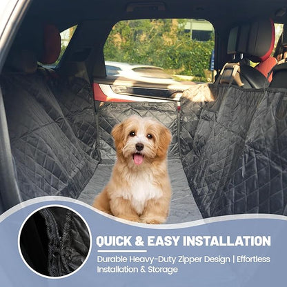 Dog Car Seat Cover for Back Seat, Waterproof Auto Backseat Hammock for Small & Large Dogs,Washable Rear Seat Pet Cover Protector Accessories for Cars, Trucks, SUVs