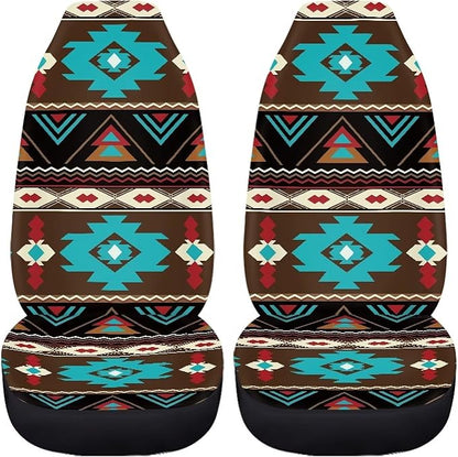 Ethnic Aztec Tribal Car Seat Covers for Front Seats SUV Truck Van Sedans Bucket Seat Covers for Women Men, Washable and Breathable Car Accessories Seat Protector